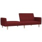 vidaXL Schlafsofa 2-Sitzer Weinrot Stoff vidaXL Schlafsofa 2-Sitzer Weinrot Stoff