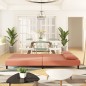 vidaXL Schlafsofa 2-Sitzer mit 2 Kissen Rosa Samt vidaXL Schlafsofa 2-Sitzer mit 2 Kissen Rosa Samt
