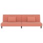 vidaXL Schlafsofa 2-Sitzer mit 2 Kissen Rosa Samt vidaXL Schlafsofa 2-Sitzer mit 2 Kissen Rosa Samt
