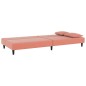 vidaXL Schlafsofa 2-Sitzer mit 2 Kissen Rosa Samt vidaXL Schlafsofa 2-Sitzer mit 2 Kissen Rosa Samt