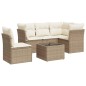 vidaXL 6-tlg. Garten-Sofagarnitur mit Kissen Beige Poly Rattan vidaXL 6-tlg. Garten-Sofagarnitur mit Kissen Beige Poly Rattan