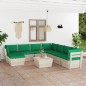 vidaXL 9-tlg. Garten-Sofagarnitur aus Paletten mit Kissen Fichtenholz vidaXL 9-tlg. Garten-Sofagarnitur aus Paletten mit Kissen Fichtenholz