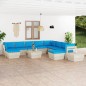 12-tlg. Garten-Sofagarnitur aus Paletten mit Kissen Fichtenholz 12-tlg. Garten-Sofagarnitur aus Paletten mit Kissen Fichtenholz