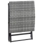 vidaXL Klapphocker Poly Rattan Grau vidaXL Klapphocker Poly Rattan Grau