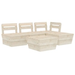 5-tlg. Garten-Paletten-Lounge-Set Imprägniertes Fichtenholz