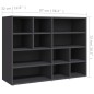 vidaXL Sideboard Grau 97x32x72 cm Holzwerkstoff vidaXL Sideboard Grau 97x32x72 cm Holzwerkstoff