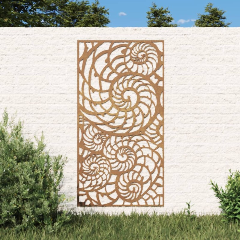 vidaXL Garten-Wanddeko 105x55 cm Cortenstahl Muschel-Design vidaXL Garten-Wanddeko 105x55 cm Cortenstahl Muschel-Design