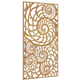 vidaXL Garten-Wanddeko 105x55 cm Cortenstahl Muschel-Design