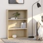 vidaXL Bücherregal 3 Fächer Weiß Sonoma-Eiche 80x30x114 Holzwerkstoff vidaXL Bücherregal 3 Fächer Weiß Sonoma-Eiche 80x30x114 Holzwerkstoff