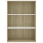 vidaXL Bücherregal 3 Fächer Weiß Sonoma-Eiche 80x30x114 Holzwerkstoff vidaXL Bücherregal 3 Fächer Weiß Sonoma-Eiche 80x30x114 Holzwerkstoff