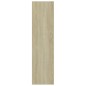vidaXL Bücherregal 3 Fächer Weiß Sonoma-Eiche 80x30x114 Holzwerkstoff vidaXL Bücherregal 3 Fächer Weiß Sonoma-Eiche 80x30x114 Holzwerkstoff