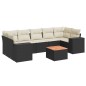 vidaXL 8-tlg. Garten-Sofagarnitur mit Kissen Schwarz Poly Rattan vidaXL 8-tlg. Garten-Sofagarnitur mit Kissen Schwarz Poly Rattan