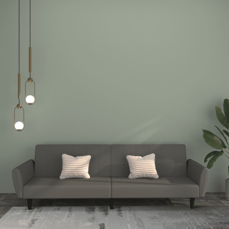 vidaXL Schlafsofa 2-Sitzer Dunkelgrau Samt vidaXL Schlafsofa 2-Sitzer Dunkelgrau Samt