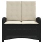 vidaXL Gartenbank Verstellbar mit Kissen Schwarz Poly Rattan vidaXL Gartenbank Verstellbar mit Kissen Schwarz Poly Rattan