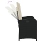 vidaXL Gartenbank Verstellbar mit Kissen Schwarz Poly Rattan vidaXL Gartenbank Verstellbar mit Kissen Schwarz Poly Rattan