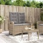 vidaXL Gartenbank Verstellbar mit Kissen Beige Poly Rattan vidaXL Gartenbank Verstellbar mit Kissen Beige Poly Rattan