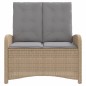 vidaXL Gartenbank Verstellbar mit Kissen Beige Poly Rattan vidaXL Gartenbank Verstellbar mit Kissen Beige Poly Rattan