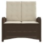 vidaXL Gartenbank Verstellbar mit Kissen Braun Poly Rattan vidaXL Gartenbank Verstellbar mit Kissen Braun Poly Rattan