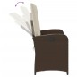 vidaXL Gartenbank Verstellbar mit Kissen Braun Poly Rattan vidaXL Gartenbank Verstellbar mit Kissen Braun Poly Rattan