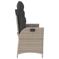 vidaXL Gartenbank Verstellbar mit Kissen Hellgrau Poly Rattan vidaXL Gartenbank Verstellbar mit Kissen Hellgrau Poly Rattan
