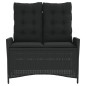 vidaXL Gartenbank Verstellbar mit Kissen Schwarz Poly Rattan vidaXL Gartenbank Verstellbar mit Kissen Schwarz Poly Rattan