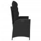 vidaXL Gartenbank Verstellbar mit Kissen Schwarz Poly Rattan vidaXL Gartenbank Verstellbar mit Kissen Schwarz Poly Rattan