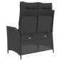 vidaXL Gartenbank Verstellbar mit Kissen Schwarz Poly Rattan vidaXL Gartenbank Verstellbar mit Kissen Schwarz Poly Rattan