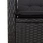 vidaXL Gartenbank Verstellbar mit Kissen Schwarz Poly Rattan vidaXL Gartenbank Verstellbar mit Kissen Schwarz Poly Rattan