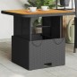 vidaXL Gartentisch Schwarz 80x80x71 cm Poly Rattan und Akazienholz vidaXL Gartentisch Schwarz 80x80x71 cm Poly Rattan und Akazienholz