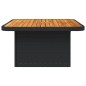 vidaXL Gartentisch Schwarz 80x80x71 cm Poly Rattan und Akazienholz vidaXL Gartentisch Schwarz 80x80x71 cm Poly Rattan und Akazienholz