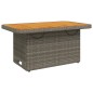 vidaXL Gartentisch Grau 90x55x71 cm Poly Rattan und Akazienholz vidaXL Gartentisch Grau 90x55x71 cm Poly Rattan und Akazienholz