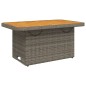 vidaXL Gartentisch Grau 90x55x71 cm Poly Rattan und Akazienholz vidaXL Gartentisch Grau 90x55x71 cm Poly Rattan und Akazienholz