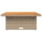 vidaXL Gartentisch Beige 110x110x71 cm Poly Rattan und Akazienholz vidaXL Gartentisch Beige 110x110x71 cm Poly Rattan und Akazienholz