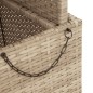 vidaXL Gartentisch Beige 110x110x71 cm Poly Rattan und Akazienholz vidaXL Gartentisch Beige 110x110x71 cm Poly Rattan und Akazienholz