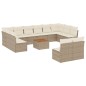 vidaXL 13-tlg. Garten-Sofagarnitur mit Kissen Beige Poly Rattan vidaXL 13-tlg. Garten-Sofagarnitur mit Kissen Beige Poly Rattan