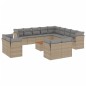 vidaXL 14-tlg. Garten-Sofagarnitur mit Kissen Beige Poly Rattan vidaXL 14-tlg. Garten-Sofagarnitur mit Kissen Beige Poly Rattan