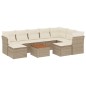 vidaXL 10-tlg. Garten-Sofagarnitur mit Kissen Beige Poly Rattan vidaXL 10-tlg. Garten-Sofagarnitur mit Kissen Beige Poly Rattan