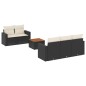 vidaXL 6-tlg. Garten-Sofagarnitur mit Kissen Schwarz Poly Rattan vidaXL 6-tlg. Garten-Sofagarnitur mit Kissen Schwarz Poly Rattan