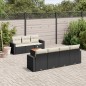 vidaXL 8-tlg. Garten-Sofagarnitur mit Kissen Schwarz Poly Rattan vidaXL 8-tlg. Garten-Sofagarnitur mit Kissen Schwarz Poly Rattan