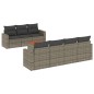 vidaXL 8-tlg. Garten-Sofagarnitur mit Kissen Grau Poly Rattan vidaXL 8-tlg. Garten-Sofagarnitur mit Kissen Grau Poly Rattan