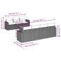 vidaXL 8-tlg. Garten-Sofagarnitur mit Kissen Grau Poly Rattan vidaXL 8-tlg. Garten-Sofagarnitur mit Kissen Grau Poly Rattan
