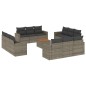 vidaXL 13-tlg. Garten-Sofagarnitur mit Kissen Grau Poly Rattan vidaXL 13-tlg. Garten-Sofagarnitur mit Kissen Grau Poly Rattan