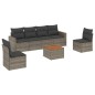 vidaXL 7-tlg. Garten-Sofagarnitur mit Kissen Grau Poly Rattan vidaXL 7-tlg. Garten-Sofagarnitur mit Kissen Grau Poly Rattan