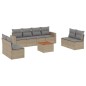 vidaXL 9-tlg. Garten-Sofagarnitur mit Kissen Beige Poly Rattan vidaXL 9-tlg. Garten-Sofagarnitur mit Kissen Beige Poly Rattan