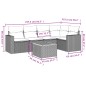 vidaXL 6-tlg. Garten-Sofagarnitur mit Kissen Schwarz Poly Rattan vidaXL 6-tlg. Garten-Sofagarnitur mit Kissen Schwarz Poly Rattan