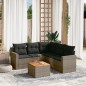 vidaXL 6-tlg. Garten-Sofagarnitur mit Kissen Grau Poly Rattan vidaXL 6-tlg. Garten-Sofagarnitur mit Kissen Grau Poly Rattan