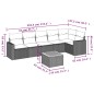vidaXL 7-tlg. Garten-Sofagarnitur mit Kissen Grau Poly Rattan vidaXL 7-tlg. Garten-Sofagarnitur mit Kissen Grau Poly Rattan