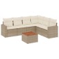 vidaXL 7-tlg. Garten-Sofagarnitur mit Kissen Beige Poly Rattan vidaXL 7-tlg. Garten-Sofagarnitur mit Kissen Beige Poly Rattan
