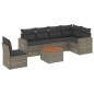 vidaXL 7-tlg. Garten-Sofagarnitur mit Kissen Grau Poly Rattan vidaXL 7-tlg. Garten-Sofagarnitur mit Kissen Grau Poly Rattan