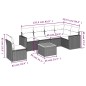 vidaXL 7-tlg. Garten-Sofagarnitur mit Kissen Grau Poly Rattan vidaXL 7-tlg. Garten-Sofagarnitur mit Kissen Grau Poly Rattan